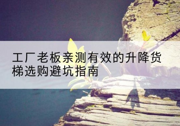 宝丰升降货梯怎么选-工厂老板亲测有效的升降货梯选购避坑指南